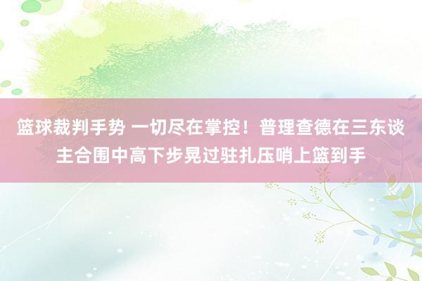 篮球裁判手势 一切尽在掌控！普理查德在三东谈主合围中高下步晃过驻扎压哨上篮到手